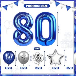 Decorazioni Personalizzate per Palloncini di <span class=keywords><strong>Compleanno</strong></span> con Palloncini Stampati '<span class=keywords><strong>Buon</strong></span> <span class=keywords><strong>Compleanno</strong></span>' e Palloncini Numerici da 40 Pollici per Feste di Anniversario - Product Image 3