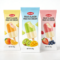 Emballages personnalisés en plastique de qualité alimentaire à faible MOQ pour bâtonnets glacés, sachets thermoscellables pour crème glacée et sucettes glacées avec encoche de déchirement