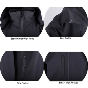 מעיל רוח לגברים, חסין רוח ועמיד למים, עם בידוד תרמי, מעיל רך - Product Image 5