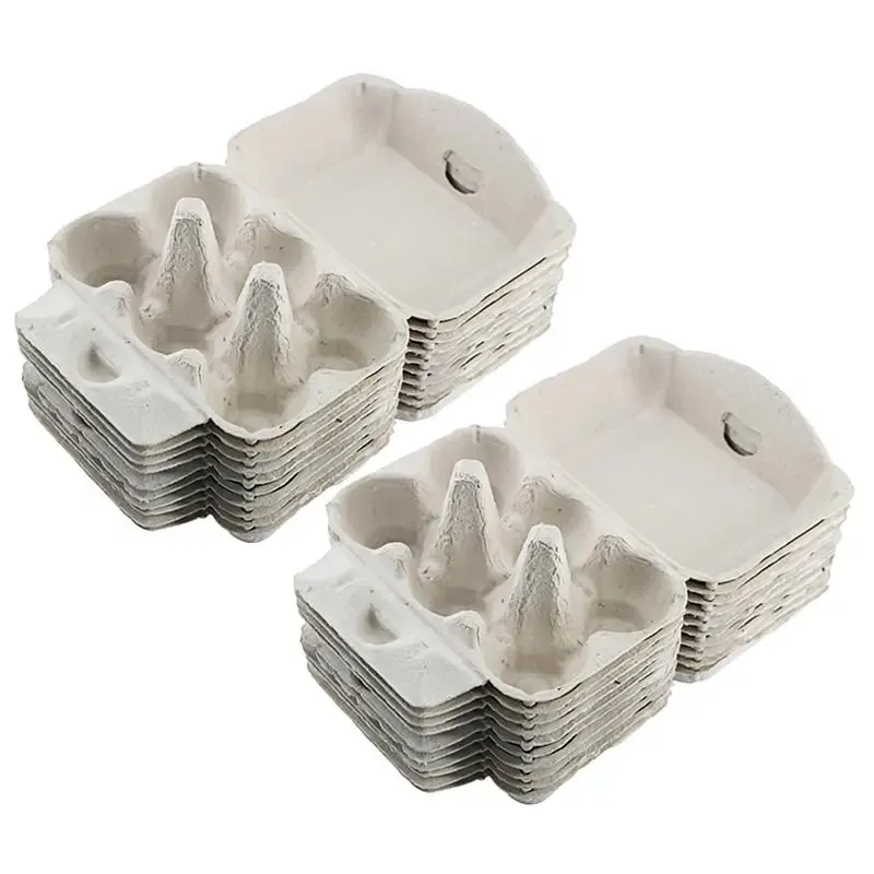 Wholesale Biodegradable Compostable Material High Quality 6 Holes Waterproof Paper Pulp Egg Tray