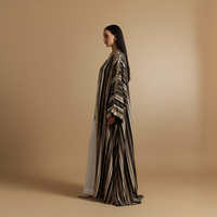 Abaya en Laine Brodé de Paillettes Cousues à la Main Nouvelle Collection 2026 Vente en Gros Dubaï Luxe Mode Modeste Personnalisée Musulmane Respirante 22