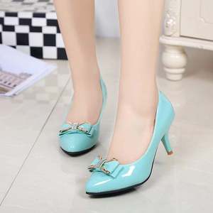 Zapatos <span class=keywords><strong>de</strong></span> tacón alto con punta en pico para mujer, calzado <span class=keywords><strong>de</strong></span> piel con tacón <span class=keywords><strong>de</strong></span> cristal a la <span class=keywords><strong>moda</strong></span> - Product Image 4