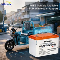 Batterie de scooter électrique 12V120AH 1.44KWh LFP prismatique sans entretien, large plage de température pour l'extérieur