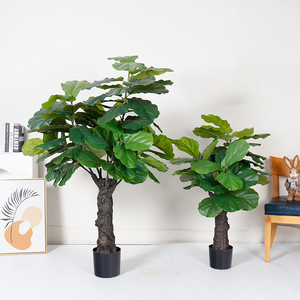 Planta Artificial de Ficus Lyrata en Maceta de Plástico para Interiores, Decoración de Oficina, Jardín y Hogar, Plantas Artificiales - Product Image 1