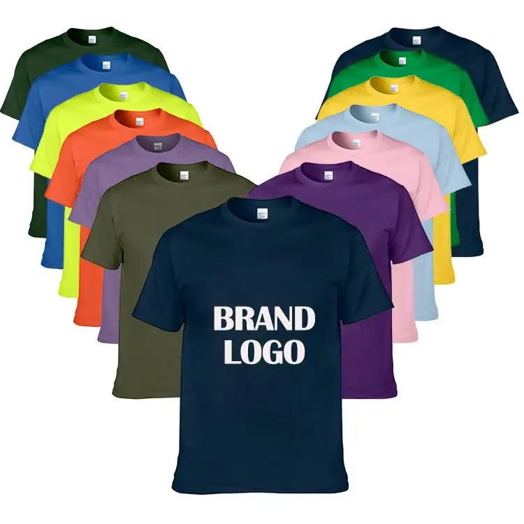 Customize Logo O-Neck Cheap high quality printed Short Sleeve Casual Men T Shirt Custom