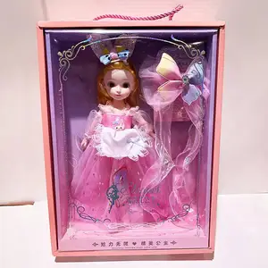 Fashion 12-inch Beautiful Girl Doll 3D True Eye Doll Set Girl Gift Doll