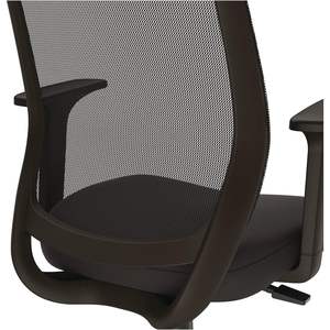 Taburete de dibujo Alera Wessex con respaldo de malla, altura de asiento ajustable, con anillo de soporte para los pies, soporta 275 lb, silla de espuma y tela negra - Product Image 4