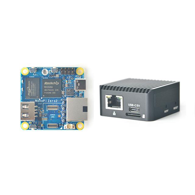 NanoPi Zero2 Super Tiny Fast GigE Single Board Computer, 1GB/2GB LPDDR4X RAM Rockchip RK3528A SoC Gigabit Ethernet Port