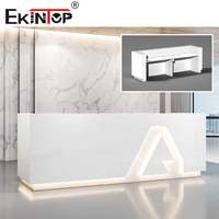 Bureau d'Accueil Ekintop Moderne pour Salon de Beauté Luxe, Comptoir de Réception de Bureau