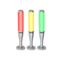 Lampe de signalisation pour machine-outil ONN M4S-D, 1 couche, 3 couleurs, en alliage d'aluminium, forme de balle de baseball, avec base pliable