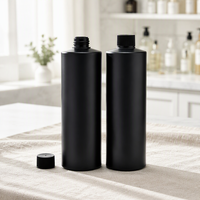 Bouteille en plastique PE noire de 1000 ml, grande capacité, avec bouchon à vis, pour liquides de nettoyage ménager, cosmétiques, récipient de recharge, logo personnalisé