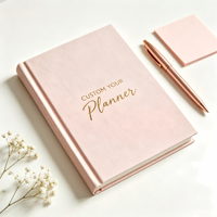 Carnet de notes personnalisé en tissu de coton relié à la main, de qualité supérieure, avec impression personnalisée pour les fêtes