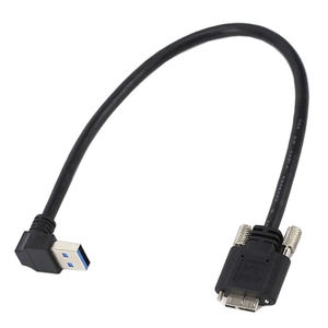 Câble USB 3.0 Micro-B à Micro-B à 90 degrés, 5 Gbit/s, avec verrouillage par vis et blindage tressé, pour extension d'ordinateur et transfert de données - Product Image 5