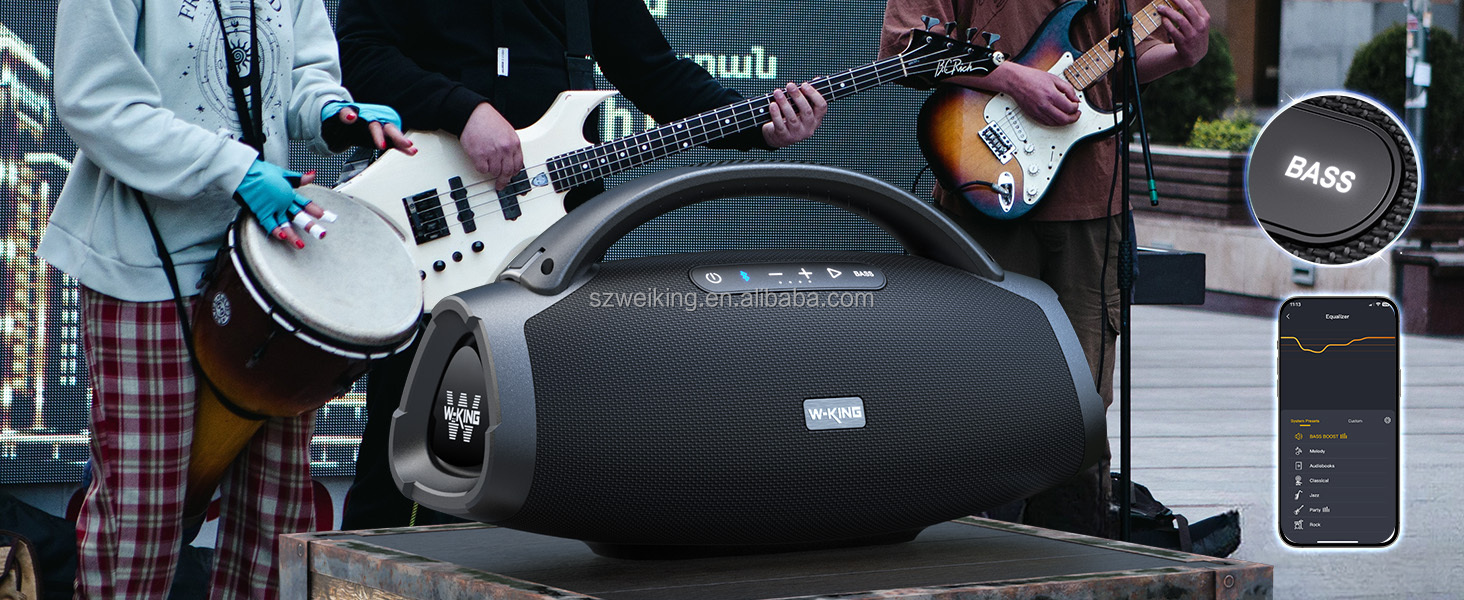 W-KING X20 Bluetoothスピーカー 大迫力200W 防水、防塵 W-KING X20