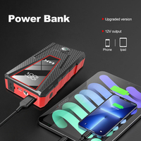 EAFC 1200A 4L Essence 2L Diesel Smart Clip Démarreur de Voiture et Batterie Externe avec Boussole LED pour Véhicules 12V