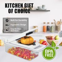 Lovfe Fabriek Handmatige Fruitsnijmachine Shredder Groente Chopper Cutter Voor Keuken Moeiteloos Hakken