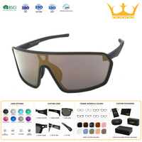 Lunettes de soleil sportives légères OEM ODM avec monture TR90, verres haute définition, pour VTT et cyclisme, personnalisables pour équipes