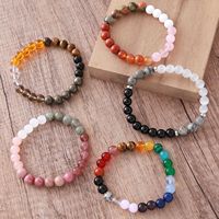 Gelang Elastis Trendi dengan Manik Bola Batu Mata Harimau Kuning Alami & Obsidian Berkilau Emas |   Perhiasan Batu Elastis Fashion Unisex