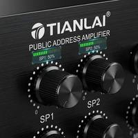 QG-2060AT Penguat Suara Publik dengan Bluetooth USB 110V Kontrol 2 Zona Independen untuk Sistem Audio Mixer Musik Latar Belakang