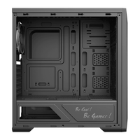 Boîtier d'ordinateur ATX Mid-Tower GameMax Shine avec panneau avant ARGB, alimentation à chargement par le bas, construction en acier, ventilateur de 12 cm, prend en charge les cartes mères ATX Max