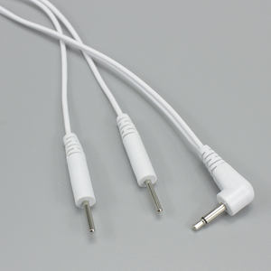 Unit puluhan kawat elektroda kabel timbal 2.5mm Mono hingga 2.0mm DC dua pin PVC tembaga padat 28AWG * 2F PVC COOPER 1m - Product Image 1