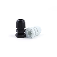 PG7 Noir 3-6.5mm Polyamide PA66 Compression Joint Contre-Écrou Réglable avec Rondelle Nylon Électrique Pasacables Presse-étoupe