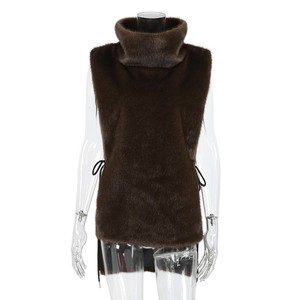 Nuevo Modelo Bdbh2026, <span class=keywords><strong>Chaleco</strong></span> de Piel de Visón de Moda Europea y Americana, <span class=keywords><strong>Chaleco</strong></span> Interior de Felpa Marrón Grueso y Cálido para <span class=keywords><strong>Mujer</strong></span> - Product Image 1