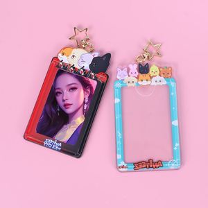 Custom Clear Acrylic Photo Frame Keychain <b>Plastic</b> Keyring Charms UV Printed Personalized Resin Anime - Product Image 1