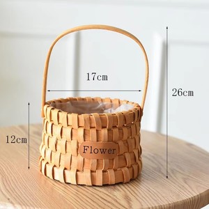 Paniers de décoration pour la maison panier à main tissé en rotin fait à la main de style pastoral - Product Image 2