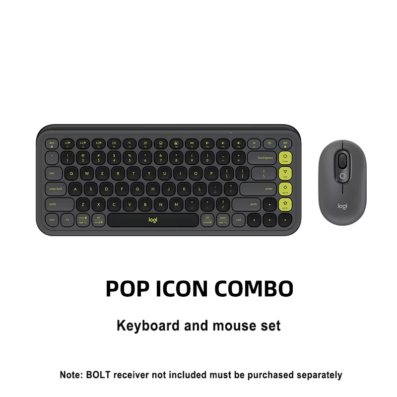 Black keyboard and mouse set