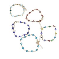 Evil Eye Charm Bracelet Or Blanc/Or Jaune Bracelets pour Femme Amulette Chance Cadeaux Evil Eye Bijoux