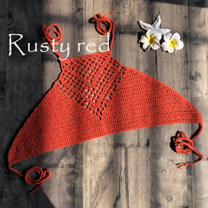 Bestdance Women Crochet <strong>Bralet</strong> Knit Bra Beach Bikini Halter Top Cover up Bra - Product Image 6