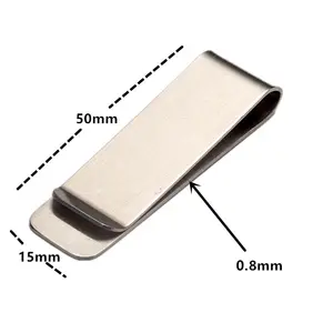 Customized Made Unique Carbon Stainless Steel Metal Blank Money Clip For Wallet