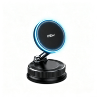 Support de chargeur de voiture sans fil universel 25W à charge rapide avec ventouse à vide 360° °   Support de téléphone magnétique réglable pour voiture avec chargeur