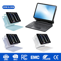 Funda Desmontable que Convierte al iPad de 11 Pulgadas en una Laptop con Retroiluminación RGB y un Imán Potente Soporte para 64 Llaves y Bolígrafos (Reino Unido y Estados Unidos) RoHS.