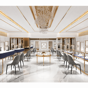 Idée de design d'intérieur pour bijouterie, comptoir de bijouterie, vitrine de présentation de bijoux, décoration pour boutique de détail - Product Image 1