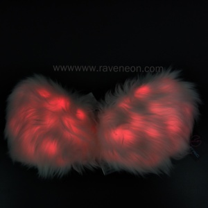 Reggiseno in Pelliccia Bianca Luminoso per Ragazze Sexy, per Club e Danza, Reggiseno Luminoso per Performance - Product Image 4
