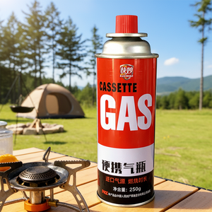Lata de Gas Butano de 220g 250g 450g en Oferta, Lata de Aerosol Metálica con Logotipo Personalizado, Cartucho de Gas Butano para Camping - Product Image 1
