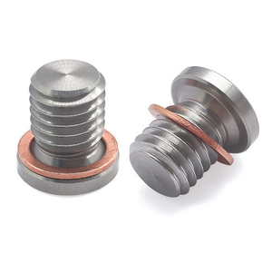 Bouchon hexagonal en acier inoxydable M12*1.75 avec rondelle en cuivre - Raccord d'étanchéité universel pour échappement automobile, pièce de modification automobile CNC - Product Image 6