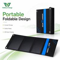 Panneau solaire pliable Voltary Energy Portable 21W pour le camping en plein air, banque d'alimentation mobile, charge USB, efficacité photovoltaïque de 24%, noir