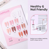 Vernis à ongles en gel rose nude auto-nivelant Hanyi, faible chaleur, sans acide, sans HEMA, base en caoutchouc avec lampe LED, ensemble de vernis à ongles en gel