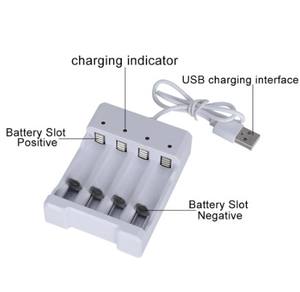 Chargeur de batterie USB à <span class=keywords><strong>charge</strong></span> rapide à <span class=keywords><strong>4</strong></span> emplacements avec protection contre les courts-circuits Station de batterie rechargeable AAA et AA - Product Image 4