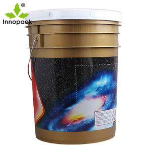 Cubo de pintura de plástico de alta calidad de 5 galones para productos químicos Agua Gasolina Alimentos Patrón redondo 20L Capacidad - Product Image 6
