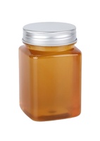 MAYSURE Bouteille carrée en PET de 200 ml pour poudre protéinée, pot en plastique pour miel, bouteille pour compléments nutritionnels, flacons pour capsules en PET de 200 ml