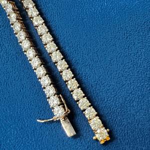 สร้อยเพชรมอยส์ซอไนท์ขนาด5มม. ประดับ925สเตอร์ลิงเงินประดับสร้อยสำหรับเล่นเทนนิสมีขาย - Product Image 4