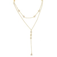 Collier élégant pour femme, plaqué argent, double couche, avec chaîne à maillons en forme de cœur pavé de zircone cubique, cadeau de la Saint-Valentin 2026