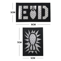 Patch de camouflage réfléchissant pour bras, badge thermocollant IR à velcro, patch d'épaule pour veste, sac à dos, chapeau, accessoires vestimentaires