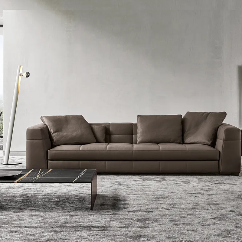Canapé modulaire de luxe en cuir, grand ensemble pour salon, maison, moderne, sofa en coupe