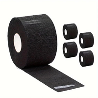 Bandes de papier pour le cou, 5 rouleaux, extensibles, à volants, imperméables, jetables, professionnelles, pour la coiffure et le barbier, couleur personnalisable, vente en gros