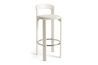 Tabouret de bar haut en bois massif de style vintage français, chaise de bar pour la maison, tabouret de bar design de style mid-century, tabouret haut avec dossier